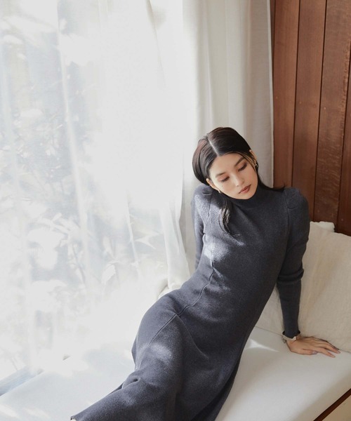 Edit Sheen（エディットシーン） ワンピース パフスリーブハイネック