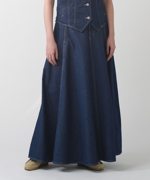 希少✨45R スカート ストライプ デニム インディゴ ネイビー 日本製 S相当 PLEATED ミニスカート ダークインディゴ – リーバイス®公式