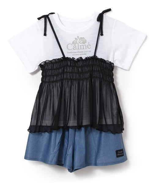 そらびび　セットアップ　ラプアマーレ　Rapa Mare. Tシャツ MY___マイ PINSTRIPED SHEER PAJAMA SHIRT ピンストライプシア