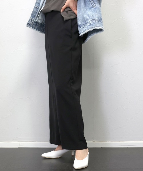 Aletta vita ロング スカート エステルスパンフロントスリットロング