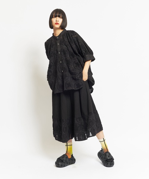 YOU LOOK GOOD×JS ワイドパンツ gomme パンツ ドットスターJQ シームワイドパンツ レディース