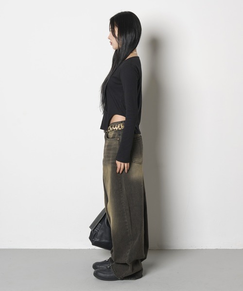 FOLLOWIN（フォロウィン） ベルト y2kヒョウ柄 レオパードスエード