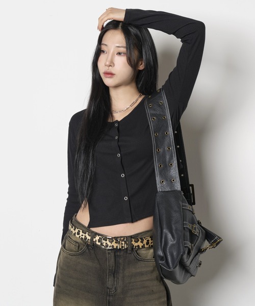 d.i.a. 豹柄ベルト　ショーパン　ブラック サイズ25インチ ダイヤ　y2k d.i.a. ダイヤ ヒョウ柄 ベルト ブラック デニム ショーパン