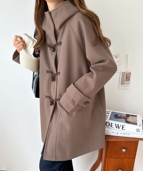 「andme」 ダッフルコート L ブラウン レディース_画像7