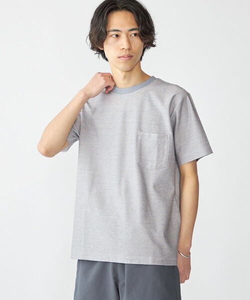 SHIPS（シップス） tシャツ SHIPS: ジャカード マイクロ ボーダー T