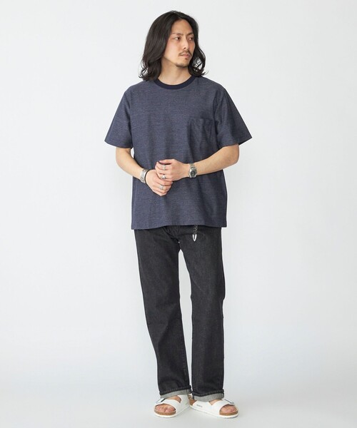 SHIPS（シップス） tシャツ SHIPS: ジャカード マイクロ ボーダー T