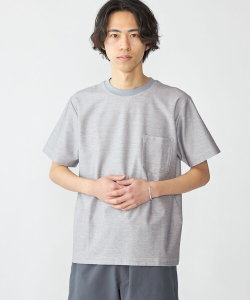 SHIPS（シップス） tシャツ SHIPS: ジャカード マイクロ ボーダー T