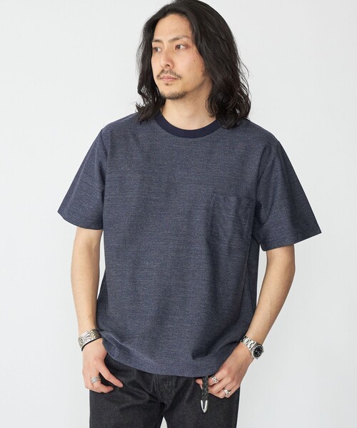 SHIPS（シップス） tシャツ SHIPS: ジャカード マイクロ ボーダー T