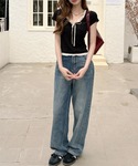 ヘンリーネック tシャツ 半袖 レイヤード風 ...の詳細画像4