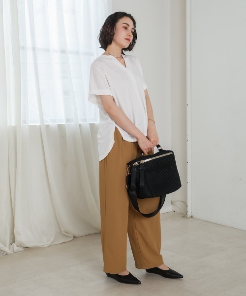 ブラウス シャツ メッシュスキッパープルオーバー レディース and it_ ブラウス シャツ オーバーサイズスキッパーシャツ