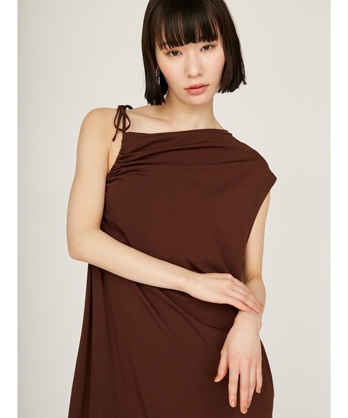 新品未使用emmi atelier アシンメトリーカットワンピース　ブラック emmi｜アシンメトリーカットワンピース | Rakuten Fashion(楽天