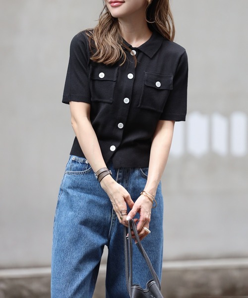 XU カーディガン 「XU」tie set knit cardigan レディース