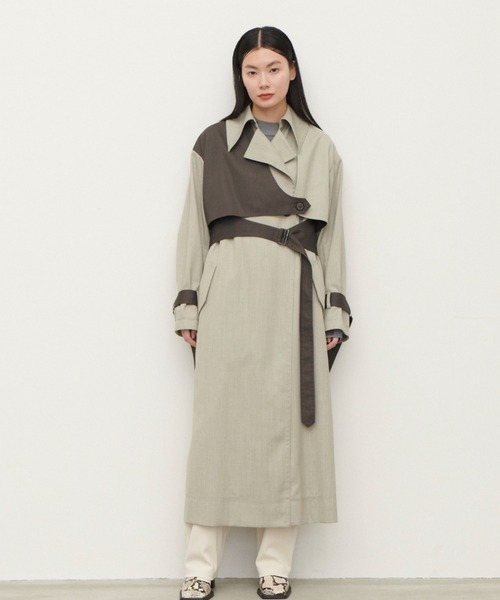 LE CIEL BLEU（ルシェルブルー） トレンチコート 36 ライトグレー