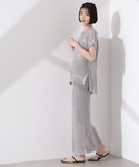 ロング スカート ラメメッシュニットタイトスカ...の詳細画像2
