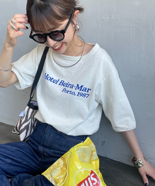 tシャツ 「THE SHINZONE/ザ シンゾーン」 HOTEL BEIRA-MAR プリントTシャツ レディース