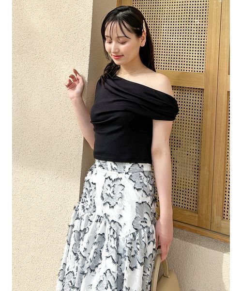 SNIDEL tシャツ ルーズネックカットプルオーバー レディース