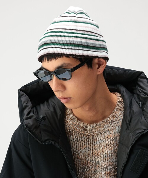 BEAMS（ビームス） ニット帽 ニットキャップ マルチボーダー ワッチ
