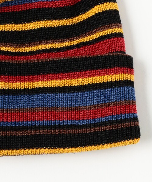 BEAMS（ビームス） ニット帽 ニットキャップ マルチボーダー ワッチ