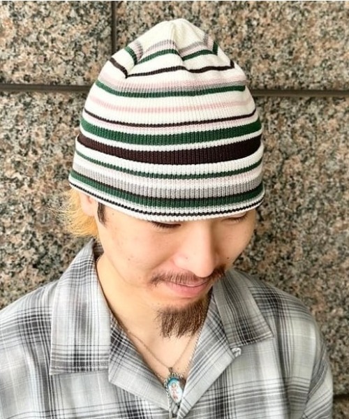 BEAMS（ビームス） ニット帽 ニットキャップ マルチボーダー ワッチ