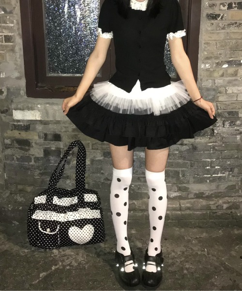 FREE STYLISTS ショルダーバッグ バッグ Y2K ドットフラワーフリル 