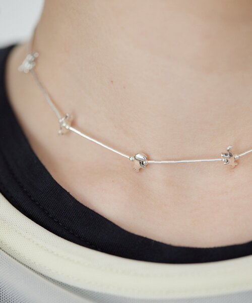 イアパピヨネ　フェティッシュショートネックレス ear PAPILLONNER ネックレス 「スターリングシルバー使用