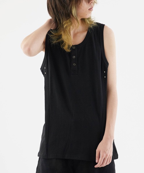 Theater code タンクトップ Triple-button tank top / 3連ボタン