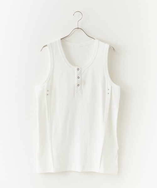 Theater code タンクトップ Triple-button tank top / 3連ボタン