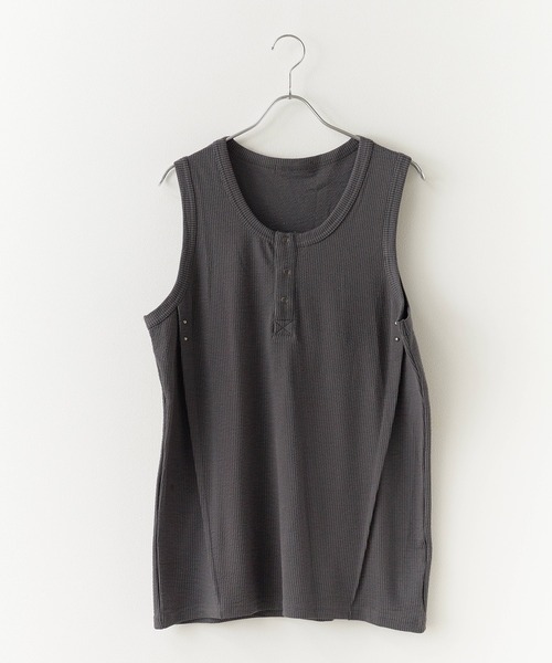 Theater code タンクトップ Triple-button tank top / 3連ボタン