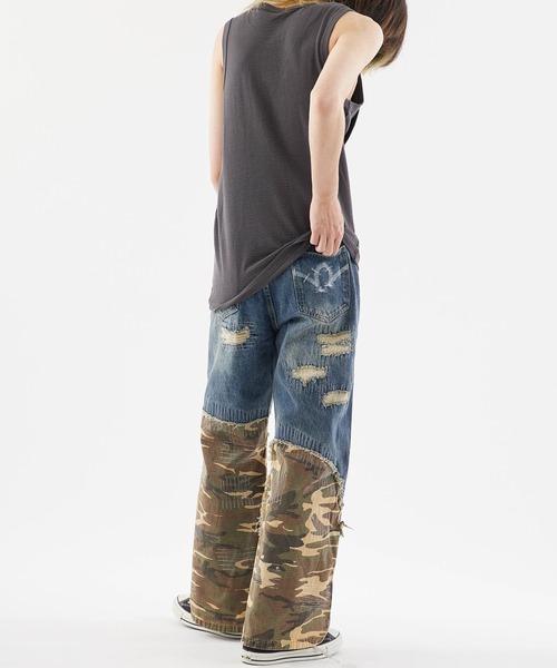 Theater code タンクトップ Triple-button tank top / 3連ボタン