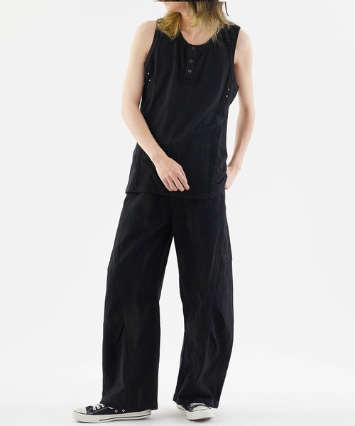 Theater code タンクトップ Triple-button tank top / 3連ボタン