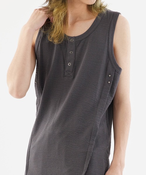Theater code タンクトップ Triple-button tank top / 3連ボタン