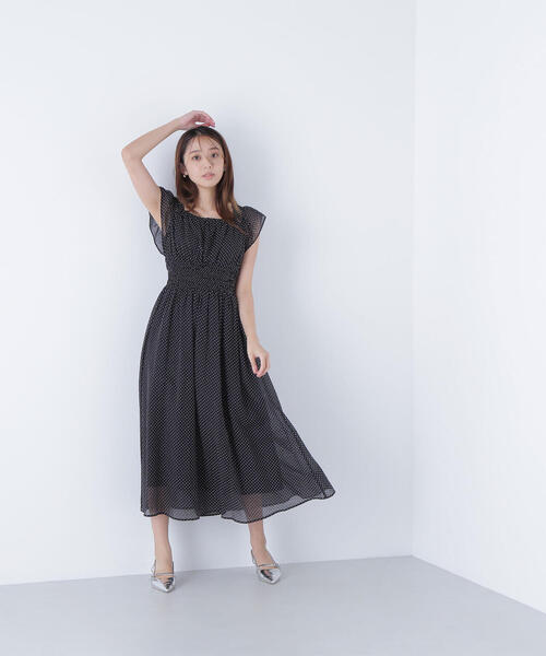 NATURAL BEAUTY BASIC ワンピース シアードットシャーリング