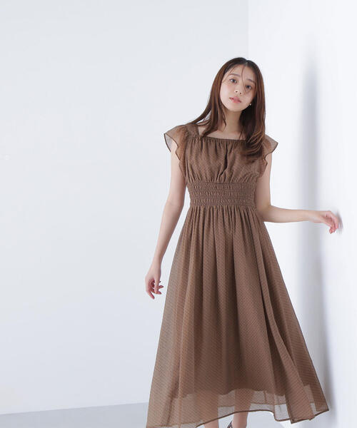 NATURAL BEAUTY BASIC ワンピース シアードットシャーリング