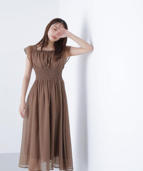 NATURAL BEAUTY BASIC ワンピース シアードットシャーリング