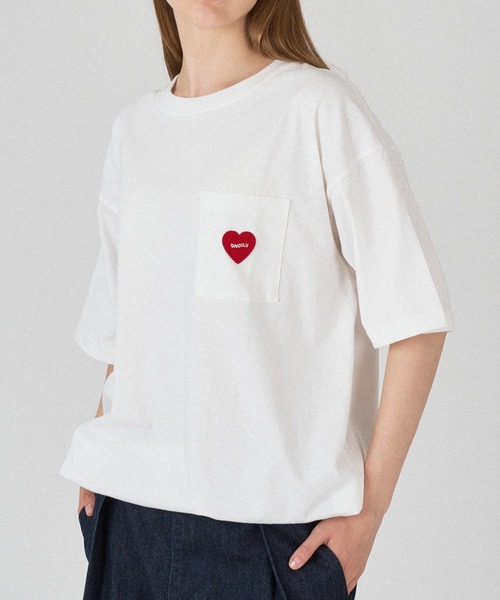 ONCILY tシャツ HEART LOGO EMBLEM DRAW CODE T-SHIRT / ハートロゴ