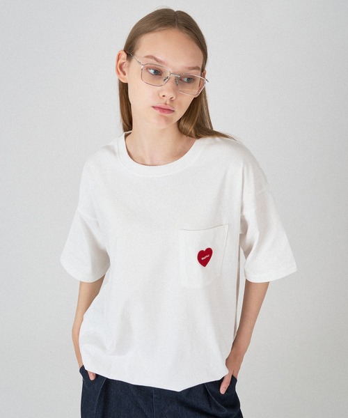 ONCILY tシャツ HEART LOGO EMBLEM DRAW CODE T-SHIRT / ハート