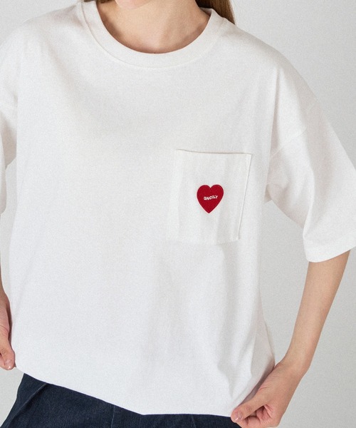‪❤︎︎A‪❤︎︎ページ ONCILY（オンシェリー） tシャツ HEART LOGO EMBLEM DRAW CODE T-SHIRT