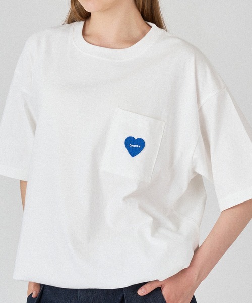 ONCILY（オンシェリー） tシャツ HEART LOGO EMBLEM DRAW CODE T-SHIRT