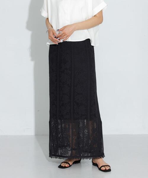 URBAN RESEARCH Sonny Label スカート フラワーメッシュスカート