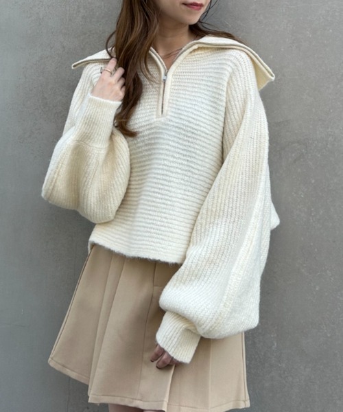 INGNI（イング） ドルマンスリーブニット M アイボリー レディース