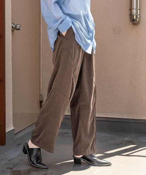 niko and…（ニコアンド） パンツ シボシボカーブ切り替えパンツ