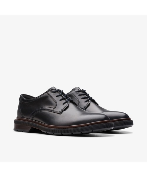 「Clarks」 レザーシューズ UK8 ブラック メンズ