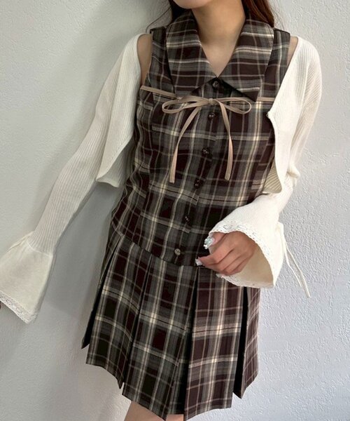 OLIVE des OLIVE（オリーブデオリーブ） カーディガン ベルスリーブ
