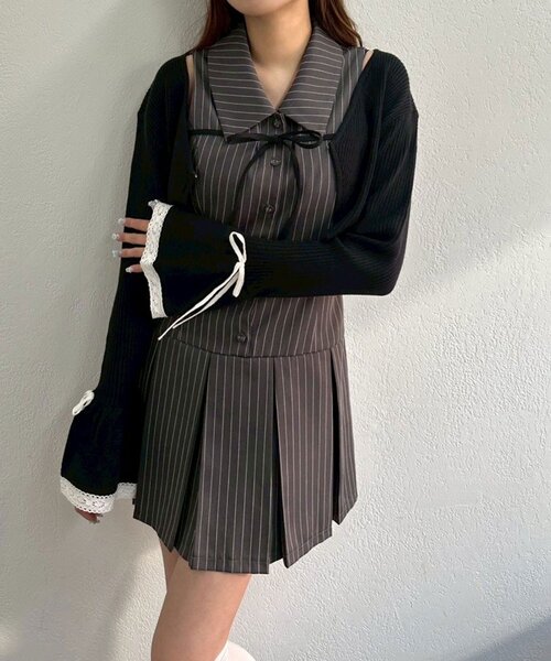 OLIVE des OLIVE（オリーブデオリーブ） カーディガン ベルスリーブ