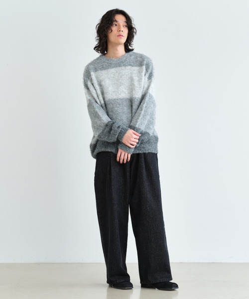 「SINSS」 デニムパンツ MEDIUM ブラック メンズ