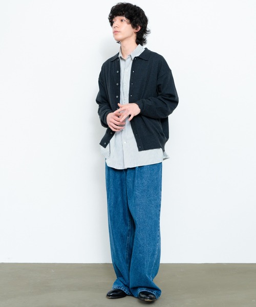 「SINSS」 デニムパンツ MEDIUM ブラック メンズ