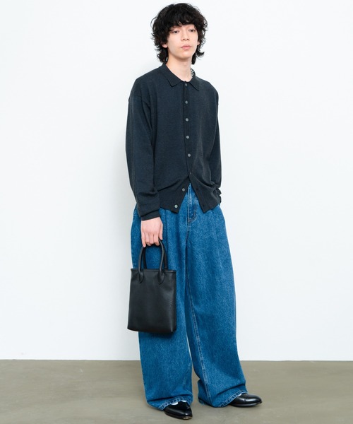 「SINSS」 デニムパンツ MEDIUM ブラック メンズ