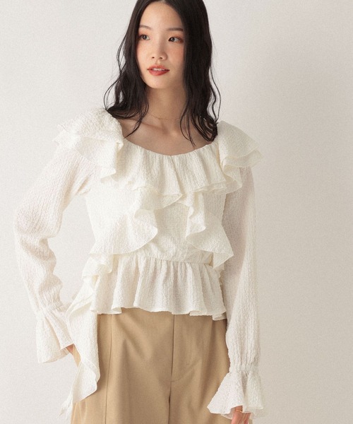 Heather（ヘザー） ブラウス シャツ フィッシュテールブラウス 590788 