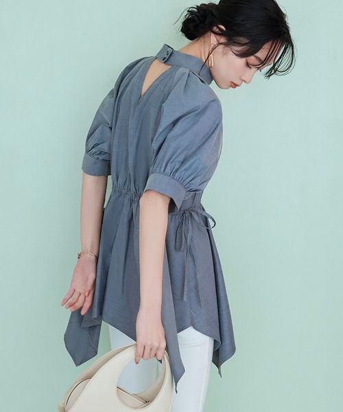 「RUIRUE BOUTIQUE」 半袖チュニック S ホワイト レディース_画像2