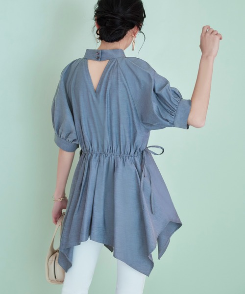 「RUIRUE BOUTIQUE」 半袖チュニック S ホワイト レディース_画像4